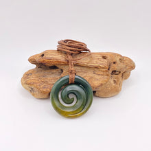 Load image into Gallery viewer, Marsden Flower Jade Koru Pendant