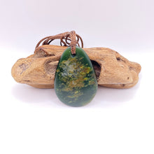 Load image into Gallery viewer, Natural Marsden Flower Jade Roimata Drop Pendant
