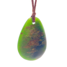 Load image into Gallery viewer, Natural Marsden Flower Jade Roimata Drop Pendant
