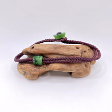Load image into Gallery viewer, Maroon Cord Single Beaded Bracelet