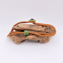 Load image into Gallery viewer, Tan Cord Single Beaded Bracelet
