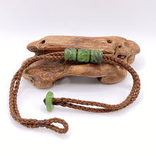 Load image into Gallery viewer, Brown Cord Three Beaded Bracelet