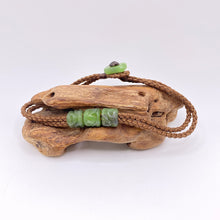 Load image into Gallery viewer, Brown Cord Three Beaded Bracelet