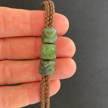 Load image into Gallery viewer, Brown Cord Three Beaded Bracelet