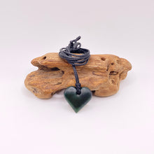 Load image into Gallery viewer, Dark Pounamu Heart Pendant