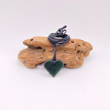 Load image into Gallery viewer, Dark Pounamu Heart Pendant
