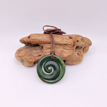 Load image into Gallery viewer, Medium Marsden Flower Jade Koru Pendant