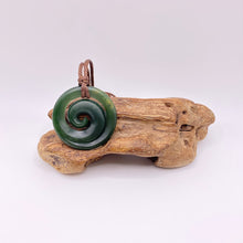Load image into Gallery viewer, Medium Marsden Flower Jade Koru Pendant