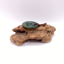 Load image into Gallery viewer, Medium Marsden Flower Jade Koru Pendant