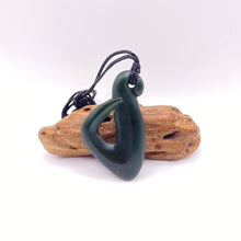 Load image into Gallery viewer, Dark Hei Matau Hook Pendant