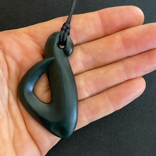 Load image into Gallery viewer, Dark Hei Matau Hook Pendant
