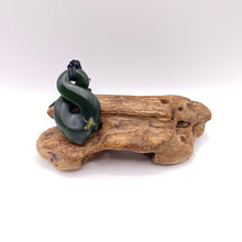 Load image into Gallery viewer, Single Flower Jade Pikorua, Twist Pendant