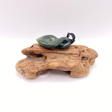 Load image into Gallery viewer, Single Flower Jade Pikorua, Twist Pendant