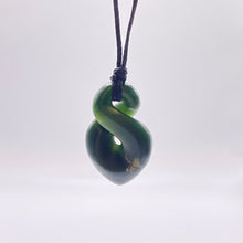 Load image into Gallery viewer, Single Flower Jade Pikorua, Twist Pendant