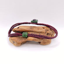 Load image into Gallery viewer, Maroon Cord Single Beaded Bracelet