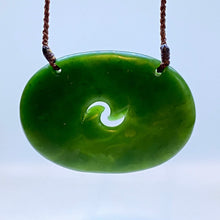 Load image into Gallery viewer, Horizontal Double Spiral Koru Pendant