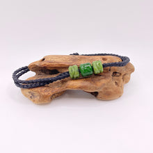 Load image into Gallery viewer, Black Cord Three Beaded Bracelet