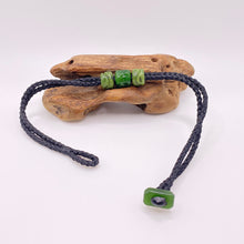 Load image into Gallery viewer, Black Cord Three Beaded Bracelet