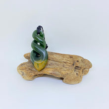 Load image into Gallery viewer, Flower Jade Double Pikorua Twist Pendant