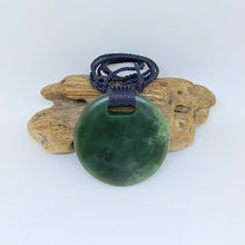 Load image into Gallery viewer, Large Carved Ridge-bound Porohita Disc Pendant