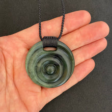 Load image into Gallery viewer, Large Carved Ridge-bound Porohita Disc Pendant