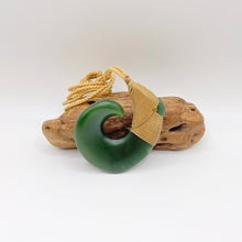 Load image into Gallery viewer, Flower Jade Snood Bound Hei Matau pendant