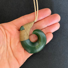 Load image into Gallery viewer, Flower Jade Snood Bound Hei Matau pendant