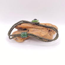 Load image into Gallery viewer, Olive, Dark Green Cord Single Beaded Bracelet