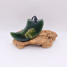 Load image into Gallery viewer, Putiputi Shark Tooth Pounamu Pendant