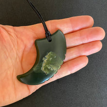 Load image into Gallery viewer, Putiputi Shark Tooth Pounamu Pendant
