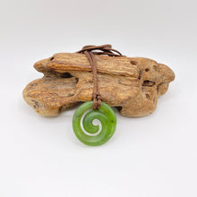 Load image into Gallery viewer, Small Martyr River Pounamu Koru Pendant