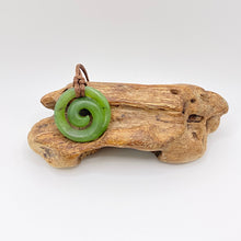 Load image into Gallery viewer, Small Martyr River Pounamu Koru Pendant
