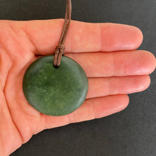 Load image into Gallery viewer, Large Marsden Flower Jade Porohita Disc Pendant