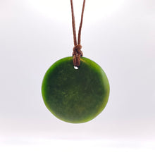 Load image into Gallery viewer, Large Marsden Flower Jade Porohita Disc Pendant