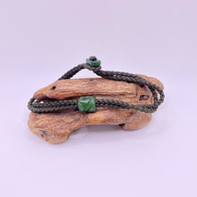Load image into Gallery viewer, Olive, Dark Green Cord Single Beaded Bracelet