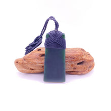 Load image into Gallery viewer, Dark Pounamu Cross-bound Toki Pendant