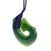 Load image into Gallery viewer, Kawakawa Pounamu Snood Bound Hei Matau Pendant
