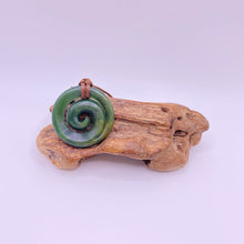 Load image into Gallery viewer, Marsden Flower Jade Koru Pendant