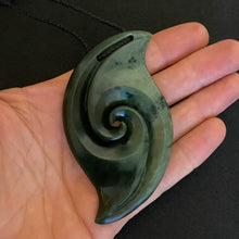 Load image into Gallery viewer, Vertical Double Spiral Koru Pendant