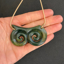 Load image into Gallery viewer, Horizontal Double Koru Pendant