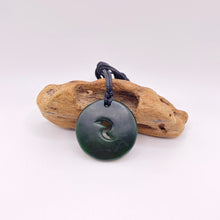 Load image into Gallery viewer, Dark Double Spiral Koru Pendant