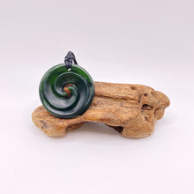 Load image into Gallery viewer, Dark Double Spiral Koru Pendant