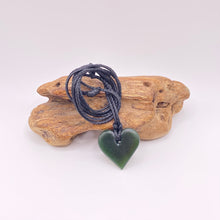Load image into Gallery viewer, Dark Pounamu Heart Pendant