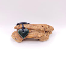 Load image into Gallery viewer, Dark Pounamu Heart Pendant