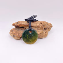 Load image into Gallery viewer, Dark Marsden Flower Jade Porohita Disc Pendant