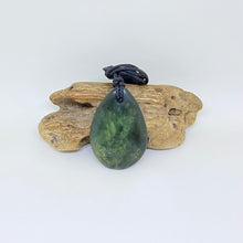 Load image into Gallery viewer, Dark Marsden Flower Jade Roimata Drop Pendant