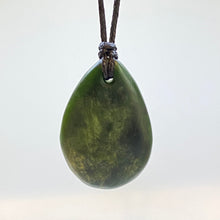 Load image into Gallery viewer, Dark Marsden Flower Jade Roimata Drop Pendant