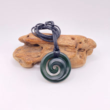 Load image into Gallery viewer, Medium Dark Koru Pendant