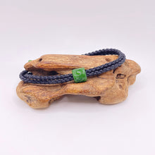 Load image into Gallery viewer, Black Cord Single Beaded Bracelet