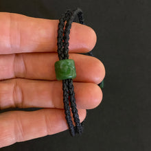 Load image into Gallery viewer, Black Cord Single Beaded Bracelet